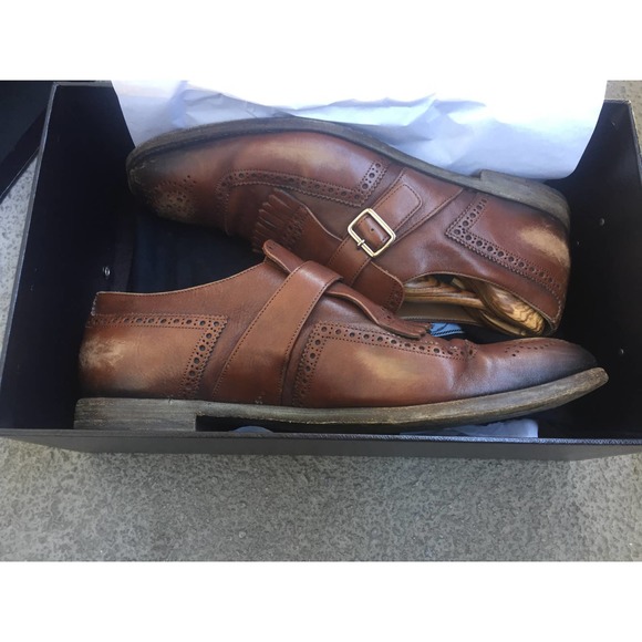 Prada Brown Leather Wingtip Brogues 44 main image 10